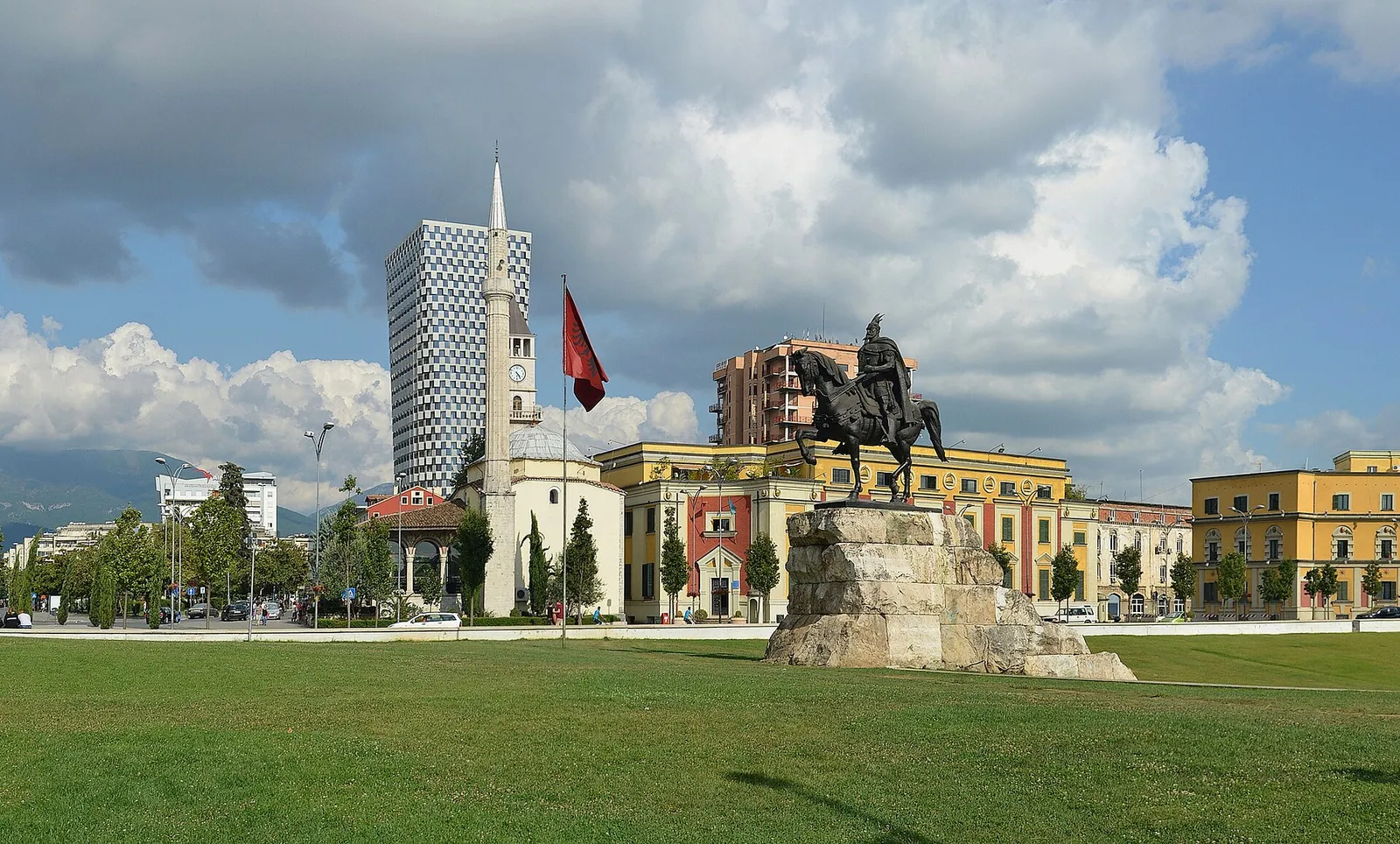 The view over Tirana and the surrounding plain from the top of the Dajti cable car