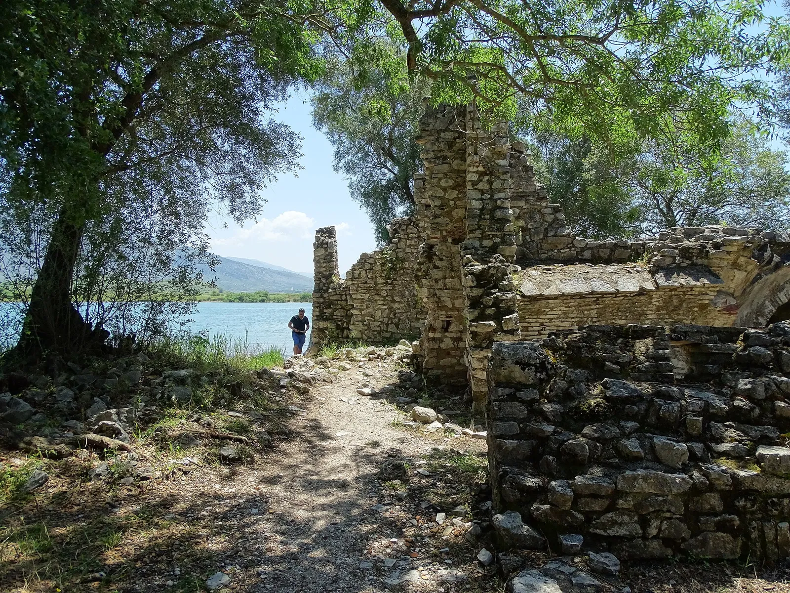 The ruins of the ancient city of Butrint in its national park in southern Albania
